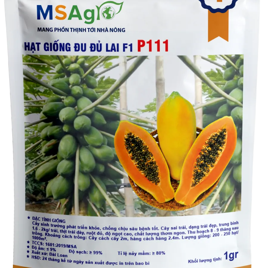 Hạt giống Đu đủ ruột đỏ F1 P111 - 1gr